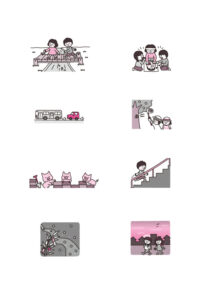 教科書ワーク小学校国語１年　光村図書版　漢字練習ノートイラスト