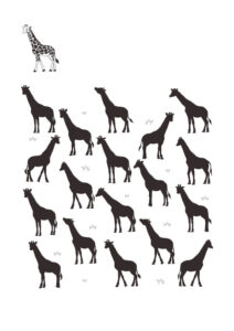 大人パズル シルエットクイズイラスト