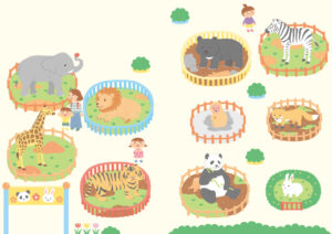 あそびがいっぱい！はじめてのえいごレッスン イラスト