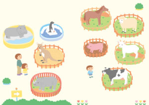 あそびがいっぱい！はじめてのえいごレッスン イラスト