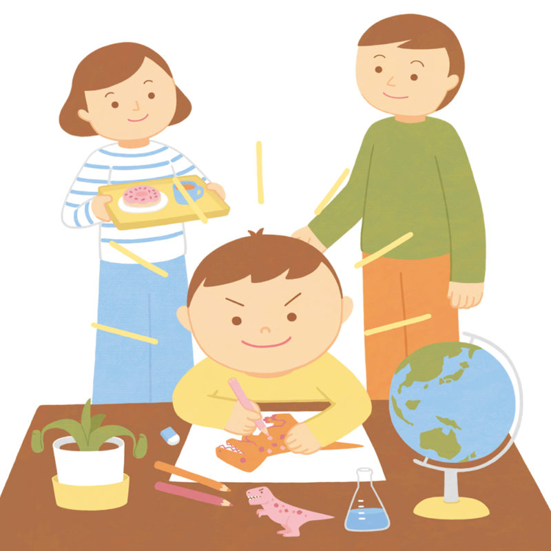 プレジデントファミリー中学受験大百科2023 小３までの入塾前準備イラスト