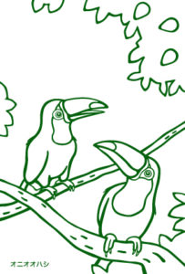 パンダペーパー製ぬりえ絵はがき