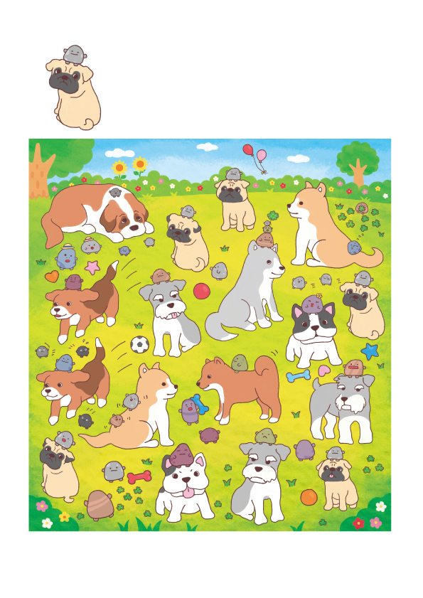 点つなぎひろばDX　2015年9月号増刊キャラ探しイラスト　石ころくん