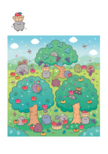 家族で遊ぼう 点つなぎひろば2016年10月号キャラ探しイラスト　石ころくん