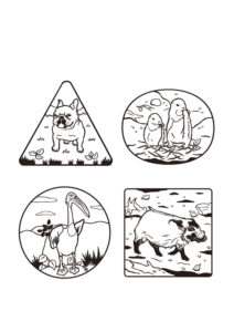 家族で遊ぼう 点つなぎひろば2017年04月号間違い探しイラスト　動物スタンプ