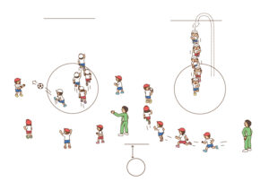 子どもの体力・運動能力がアップする体つくり運動＆トレ・ゲーム集低学年イラスト ページ抜粋