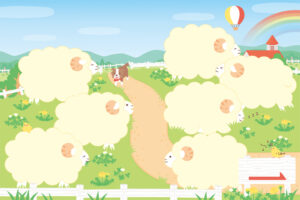 パパッと出せるスマホで年賀状2015巻頭用見開きイラスト