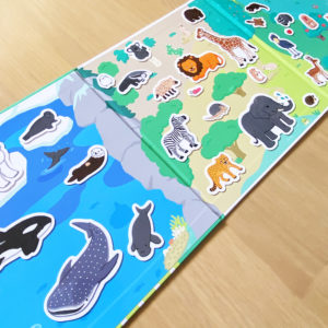 『なんどでもはってはがせる！ぷにペタシールBOOKどうぶつ』