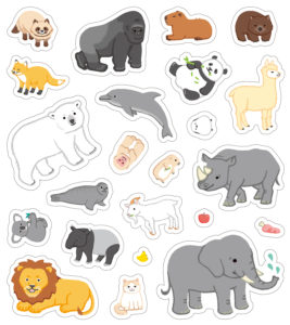 『なんどでもはってはがせる！ぷにペタシールBOOKどうぶつ』