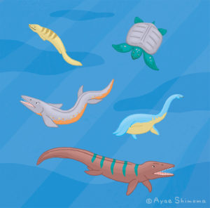 株式会社くもん出版『創造力を育てるシールアートレッスンきょうりゅうランド』イラスト